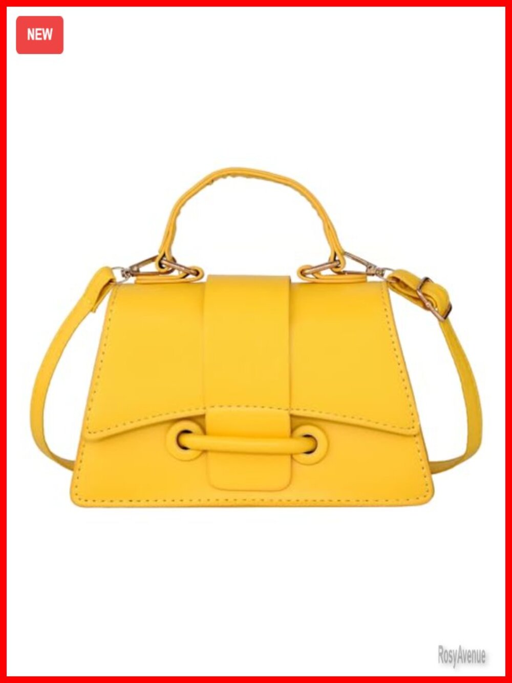Mini Top Handle Bag with Detachable Strap PU Leather - Picture 1 of 6